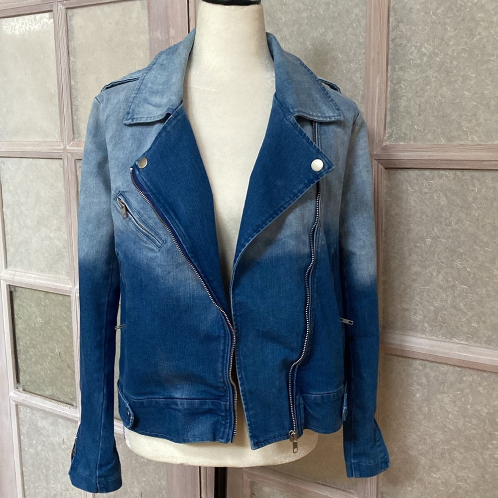 Fate Denim Moto Jacket Size Small.